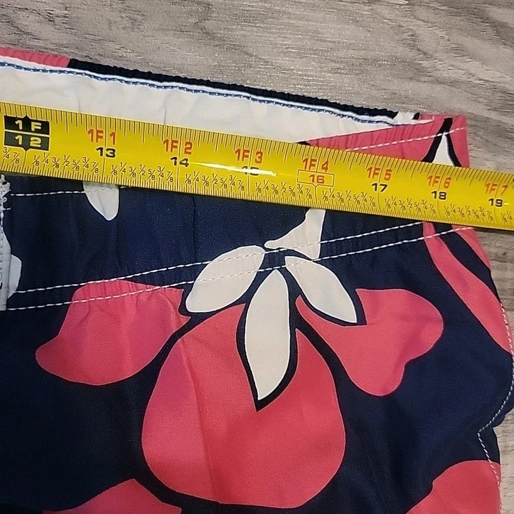 Hollister Men's Board Short Swim Trunks Pink Blue Floral‎ Cargo Shorts Medium